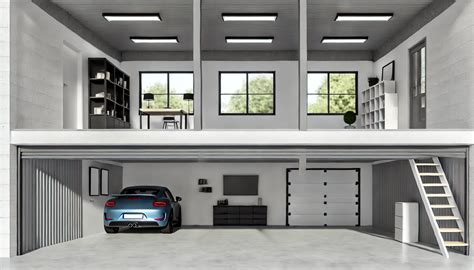 Garage with Loft Single Car Space | Garage Loft Ideas in 2024
