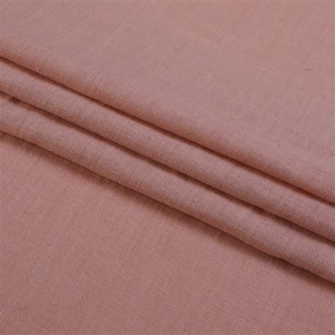 Buy (Pre Cut 1.30 Mtr Piece) Peach Puff Color Handwoven Handspun Cotton ...