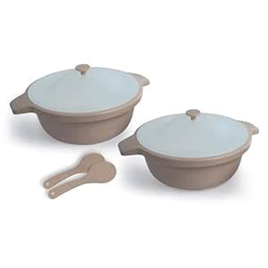 Lumiset Modular Solid Plastic Serving and Mixing Bowl with lid for Rice ...