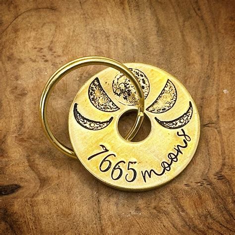 21 Years Wedding Anniversary Gift. Brass Hand Stamped Traditional 21st ...