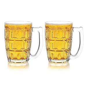 Buy KUMANEST Beer Mug | Petal Bottom Embossing Design | Beer Mug with ...