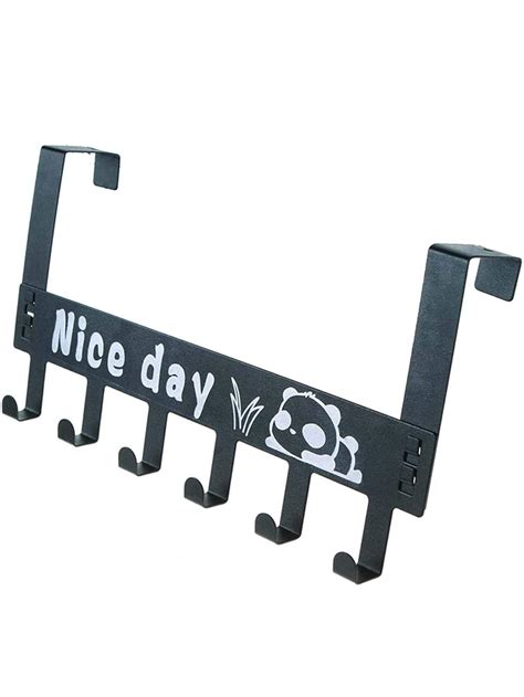 SYGA 6 Hooks Hanger Over The Door Hook Hanger(Black) : Amazon.in: Home ...