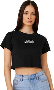 SONIBROS Casual Embroidered Women Black Top - Buy SONIBROS Casual ...