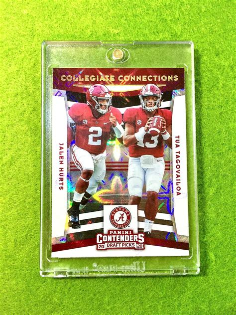 Jalen Hurts ROOKIE CARD Tua Tagovailoa GALACTIC PRIZM 2020 Contenders ...