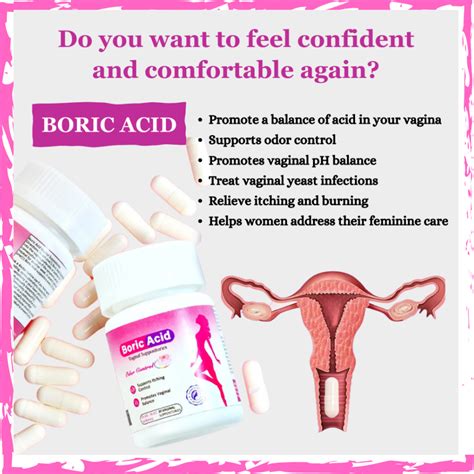 100% Boric Acid Vaginal Suppositories For Vaginal Yeast Infection For Bacterial Vaginosis ...