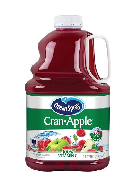 Buy Ocean Spray Cranberry Apple Juice Drink, 101.4 Fl Oz, 3 Liter ...