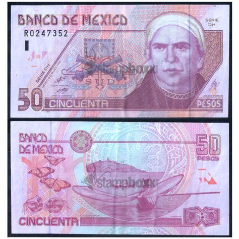 MEXICO 50 PESOS 2000 P-117 USED GRADE SERIAL 7352 – Stampboxx