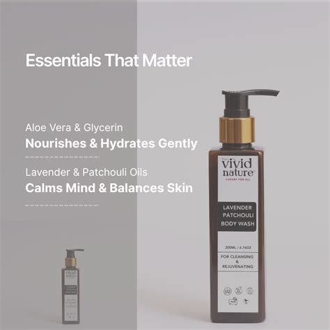 Lavender patchouli organic body wash | Organic body wash – Vivid Nature