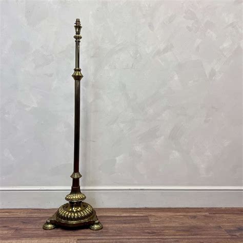 Victorian Brass Floor Lamp Antique Victorian Telescopic Standard Lamp,