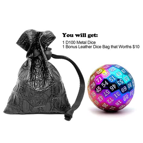 Haxtec Rainbow Metal D100 Dice- White Numbers – Haxtec Dice