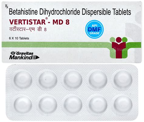 Vertistar Md 8 Tablet: Uses, Side Effects, Price & Substitutes