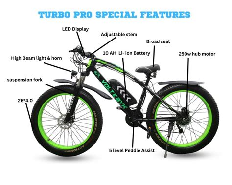 Turbo Pro Electric fat bike Battery Cycle | Premium Features