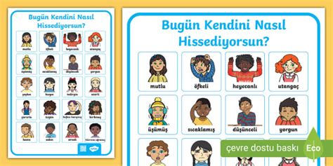 Bugün Nasıl Hissediyorsun? | Duygu Tablosu (teacher made)