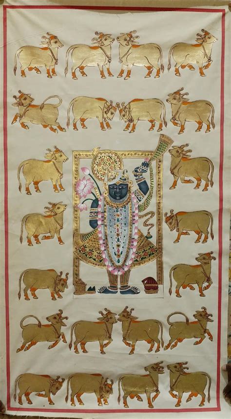 Buy Kancha shrinathji pichwai artwork Online | Angiehomes – ANGIE HOMES