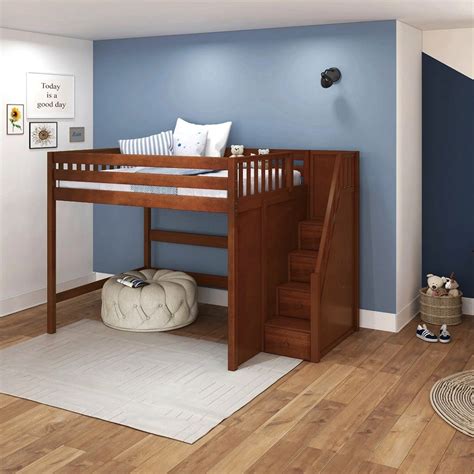 Queen Loft Bed With Stairs 14 Free DIY Loft Bed Plans For All Ages