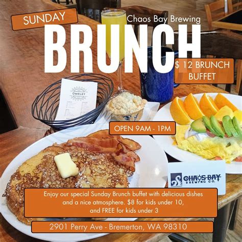 Every Sunday Brunch Buffet at Chaos Bay Bremerton!, 2901 Perry Ave ...