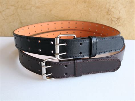 2 Leather Belts Black Brown Solid Genuine Dress Casual Jeans Mens | eBay