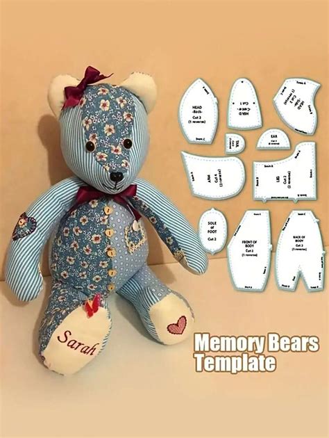 10pcs Memory Bear Template Sewing Doll Patch Tool Doll DIY Sewing ...
