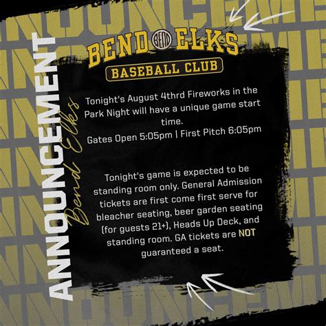 Bend Elks Baseball Club | Final from Vince Genna Stadium. Elks go for ...