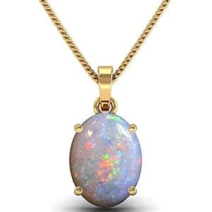 RADHARANI GEMS Certified Natural Opal Pendant Locket 10.25 Ratti / 9.52 ...
