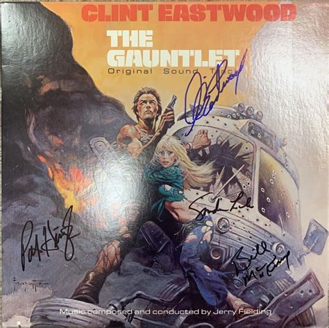 The Gauntlet cast signed sound track. GFA Authenticated | EstateSales.org