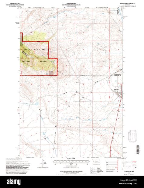 USGS TOPO Map Montana MT Judith Gap 264708 1995 24000 Restoration Stock ...