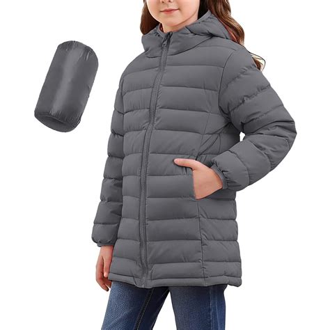 ATOGUTA Girls Puffer Jackets Warm Quilted Puffer Coat Insulated Winter ...