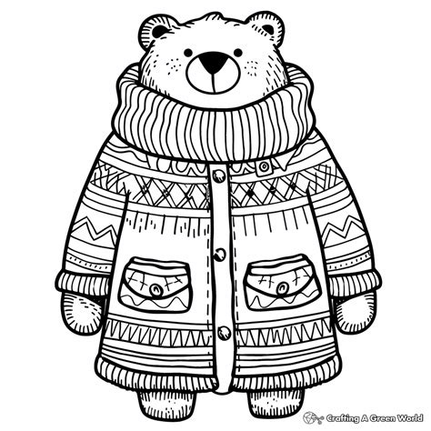 Winter Clothes Coloring Sheets Printable Little Kids Wearing Winter