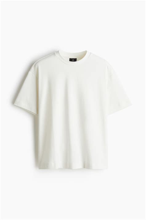 Men’s White Loose Fit T-shirt | H&M IN