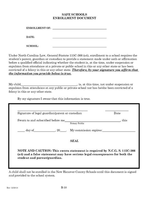 Fillable Online Safe School Enrollment Document Fax Email Print - pdfFiller