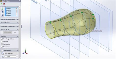 SolidWorks Loft Using Multi Plane 的图像结果