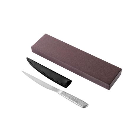 Enjuku Hammered Steel Letter Opener With Leather Sheath In Gift Box ...