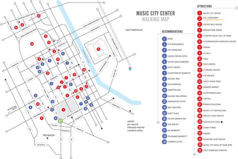 Printable Map Of Downtown Nashville Bars | Adams Printable Map