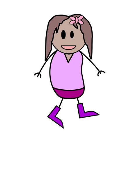 Clipart - Girl Stick Figure