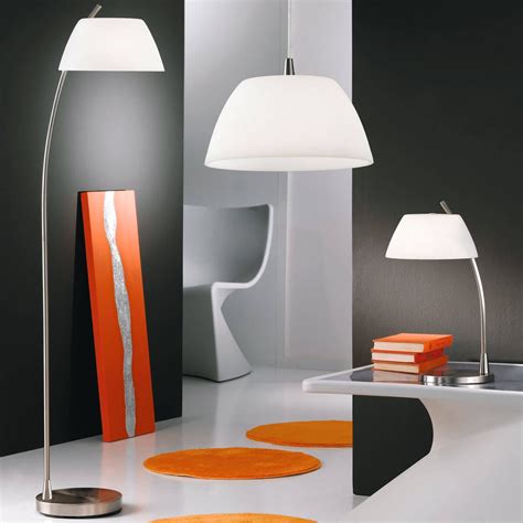 Stylish floor lamp Malmö, nickel | Lights.co.uk