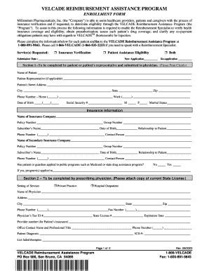 Velcade Patient Assistance Program - Fill Online, Printable, Fillable ...