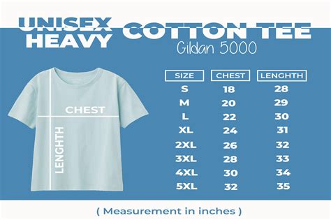 Gildan T Shirt Size Chart