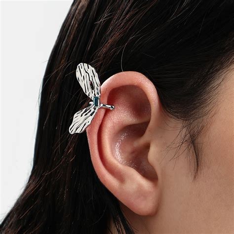 Buy SOHI Silver-Plated Ear Cuff-Silver Online