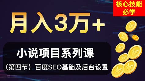 ④（网络赚钱）月入三万+ 小说项目源码分享YGBOOK 挣钱项目 系列课程 小白新手可做 （百度SEO 基础思想 后台基础设置） 第四节 不学 ...