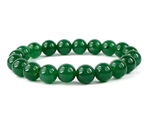 Buy (Adjustable Size) Green Plain 8mm Moti Pearl Bead Natural Feng-Shui ...