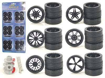 Black Replacement Rims For 1/24 Scale Cars & Trucks : Amazon.in: Toys ...