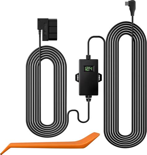 REDTIGER Dash Cam OBD Hardwire Kit Power Cable Type USB C Port,10FT 12V ...