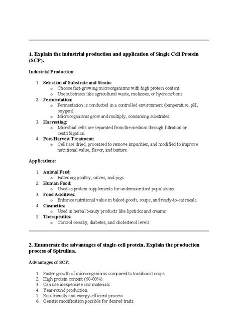 Module 4: Industrial Bioprocess Technology (BTT301) - SCP Production ...