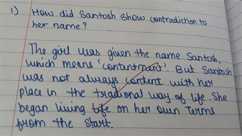 Why was Santosh opposite to her names meaning - Brainly.in