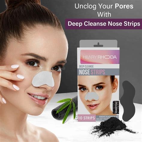 Hilary Rhoda Deep Cleanse Nose Strips (10 Strips), Removes Blackheads ...