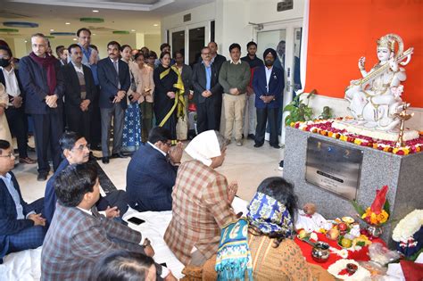 Idol of Goddess Saraswati was unveiled by Dr. Madan Mohan Tripathi, DG ...