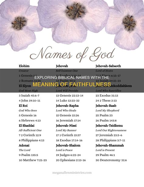Exploring Biblical Names With The Meaning Of Faithfulness | ShunSpirit