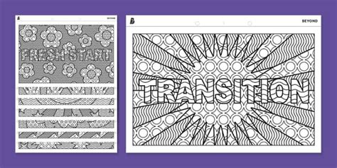 Colouring Activity: Supporting Transition to Secondary School