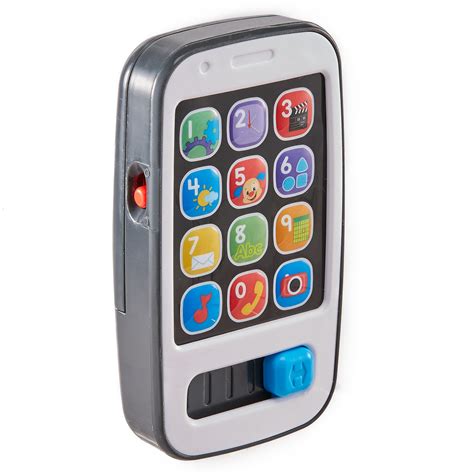 Fisher-Price Laugh & Learn Smart Phone, Gray, Musical Baby Toy ...