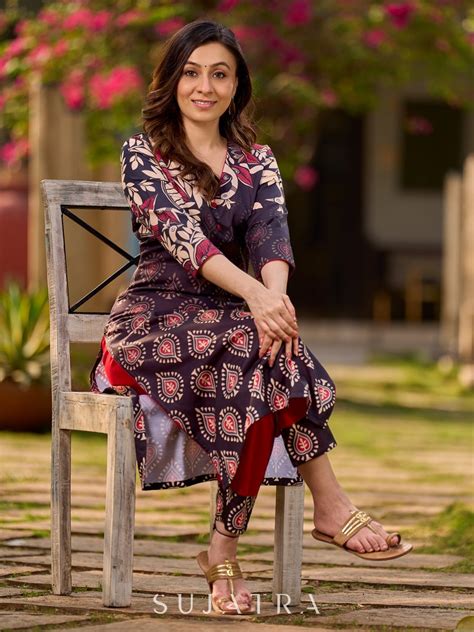 Statement black kurta with Kalamkari-inspired ombré prints and vibrant ...